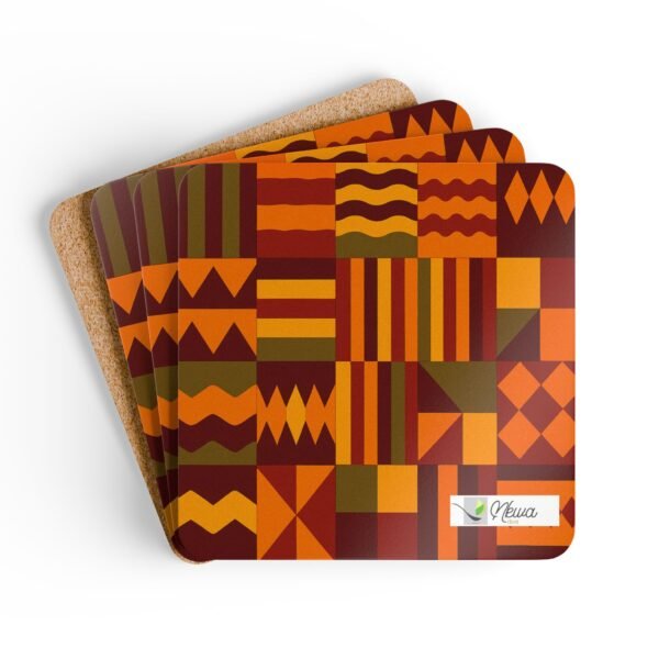 Nsoromma Akwantuo Coaster Set | Eco-Friendly Drink Coasters, Home Decor, Housewarming Gift, Chic Tableware - Image 2