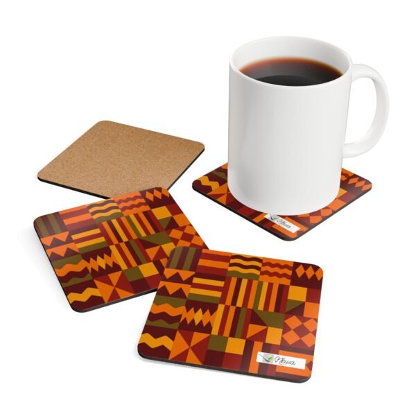 Nsoromma Akwantuo Coaster Set | Eco-Friendly Drink Coasters, Home Decor, Housewarming Gift, Chic Tableware
