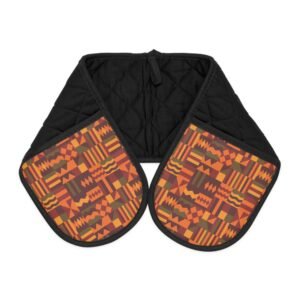 Nsoromma Akwantuo Star Traveler’s Journey African Print Oven Mitts, Kitchen Gloves, Hot Pad for Cooking, Baking, Grilling, Afrocentric Culinary Gift