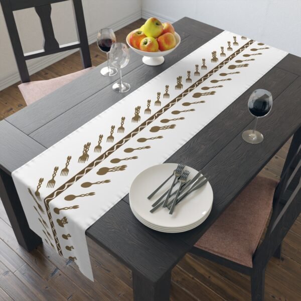 Tena Ase – “Pan-Afrikan Fam, Let’s Eat!” Table Runner | Afrocentric Dining Decor by Chef Nataki, Cultural Centerpiece, Unity Through Food and Design - Image 12