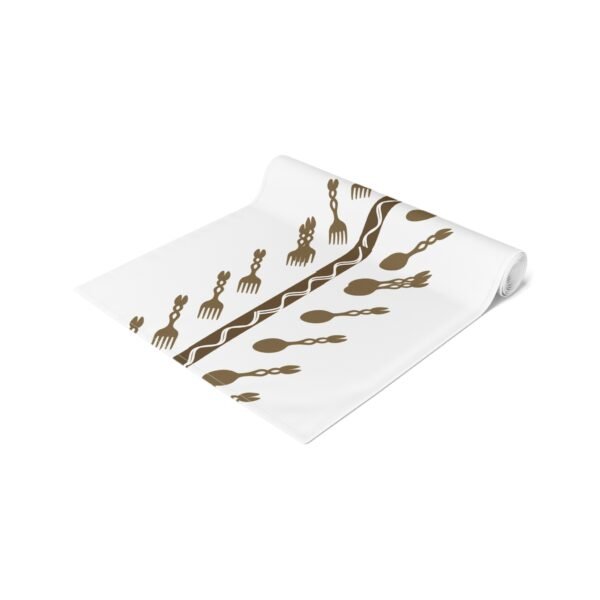 Tena Ase – “Pan-Afrikan Fam, Let’s Eat!” Table Runner | Afrocentric Dining Decor by Chef Nataki, Cultural Centerpiece, Unity Through Food and Design - Image 9