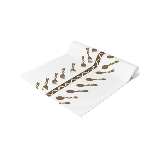 Tena Ase – “Pan-Afrikan Fam, Let’s Eat!” Table Runner | Afrocentric Dining Decor by Chef Nataki, Cultural Centerpiece, Unity Through Food and Design - Image 3