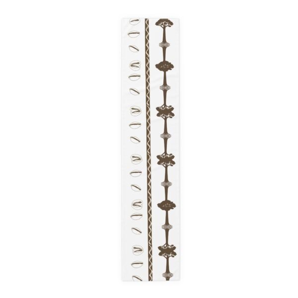 Nkwa Ba – “The Root of Wealth” Table Runner | Afrocentric Wellness Decor by Chef Nataki, Baobab & Cowrie Print, Cultural Dining Textile for Holistic Living - Image 10