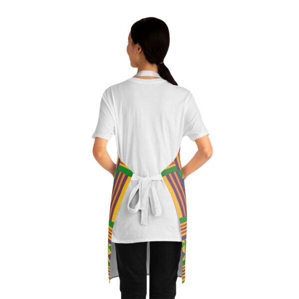 Chef Ama’s Ntonto Nkabom Unity Apron – Kente-Inspired Cultural Cooking Wear, Afrocentric Kitchen Gift, Symbolic Apron for Home Chefs & Hosts - Image 2