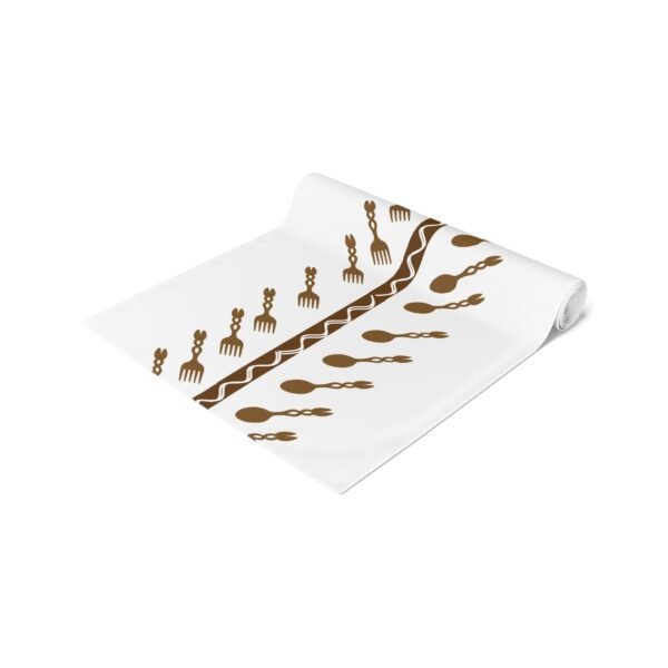 Tena Ase – “Pan-Afrikan Fam, Let’s Eat!” Table Runner | Afrocentric Dining Decor by Chef Nataki, Cultural Centerpiece, Unity Through Food and Design - Image 6