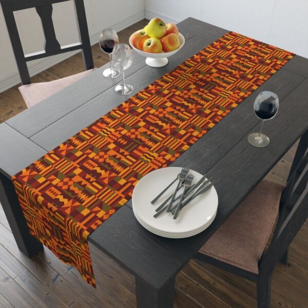 Nsoromma Akwantuo Star Traveler’s Journey Stylish Kente-Inspired Table Runner for Elegant Settings, Parties, and Gatherings - Image 11