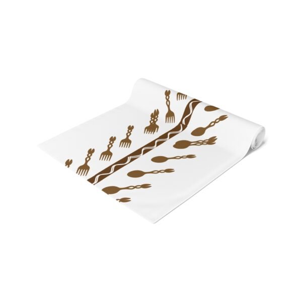 Tena Ase – “Pan-Afrikan Fam, Let’s Eat!” Table Runner | Afrocentric Dining Decor by Chef Nataki, Cultural Centerpiece, Unity Through Food and Design - Image 14