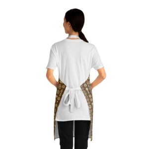 SIGNATURE ITEM : Wɔwɔ Sika “The Golden Worth” Apron – Afrocentric Cooking Apron, Cultural Kitchen Gift, Ghanaian-Inspired Culinary Wear
